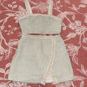 SHEIN knit skirt set